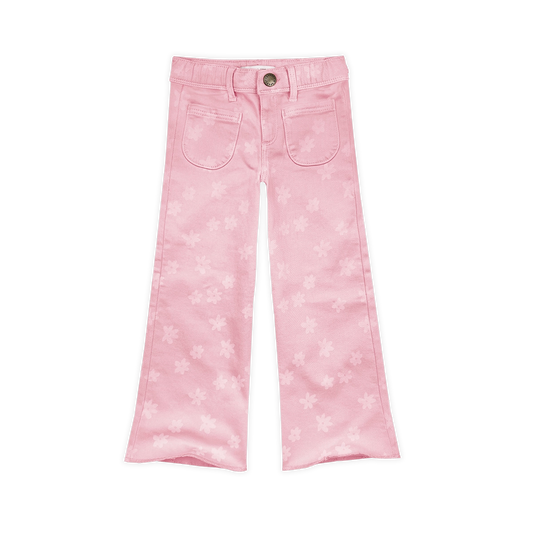 Pantalones FLARE DENIM PANTS DAISIES PRINT - SPROET & SPROUT