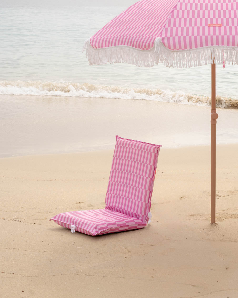 Asiento plegable playa Rosa-FLAMINGUEO