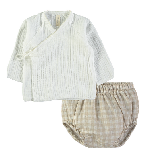 Conjunto primera puesta muselina HOLLY TOSCANA SAND- LILLYMOM