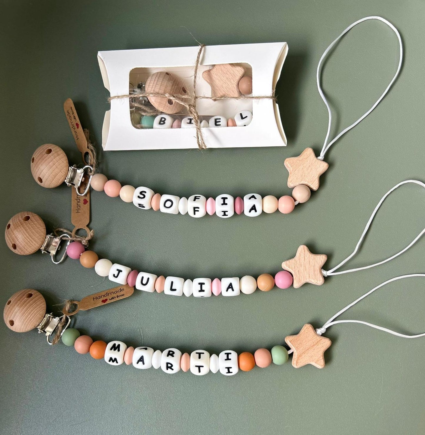 Cadena para chupetes personalizados- HANDMADE