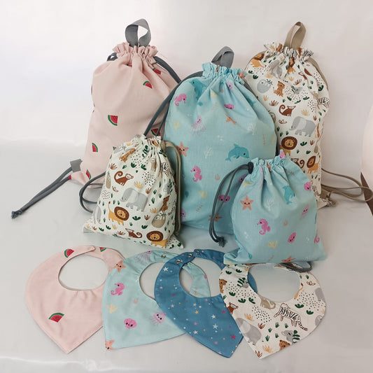 Bandana estampado cuadros vichy mostaza- LALO Y LOLA