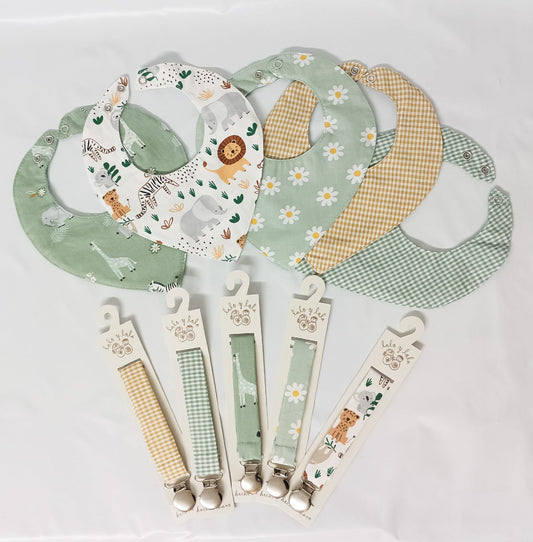 Bandana estampado cuadros vichy mostaza- LALO Y LOLA