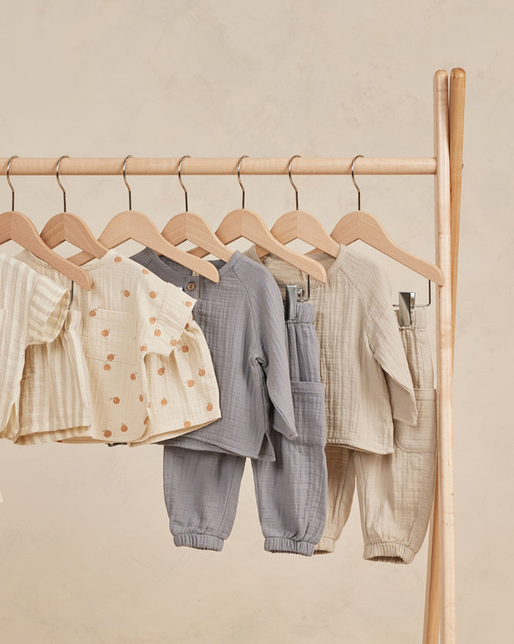 Blusa voile de algodón Gris- QUINCY MAE