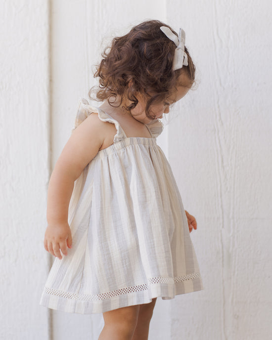 Vestido estampado rayas azules- QUINCY MAE