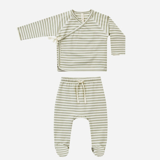 Conjunto de kimono + polaina de rayas- QUINCY MAE