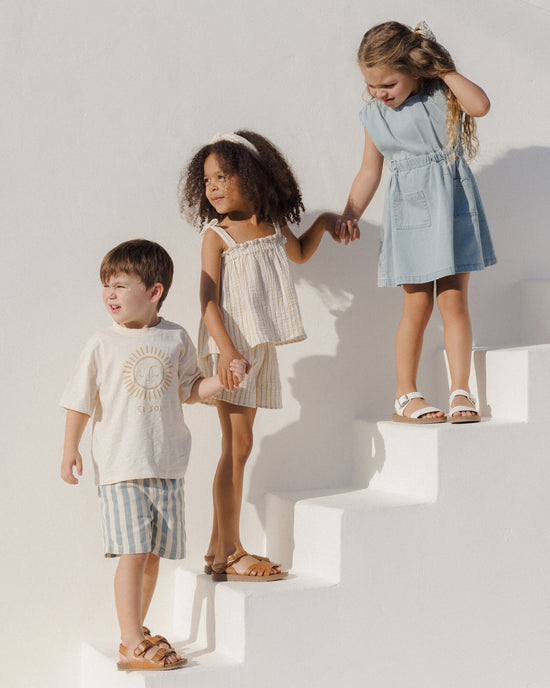 Pantalón corto denim rayas- RYLEE + CRU