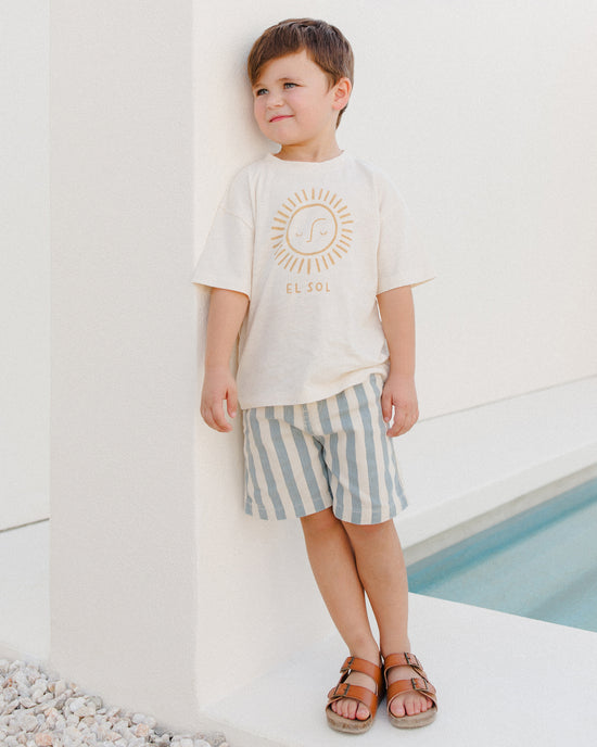 Pantalón corto denim rayas- RYLEE + CRU