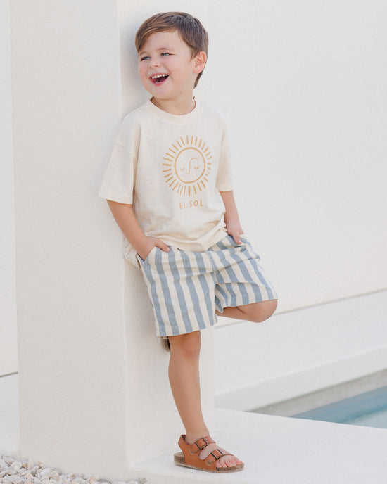 Pantalón corto denim rayas- RYLEE + CRU
