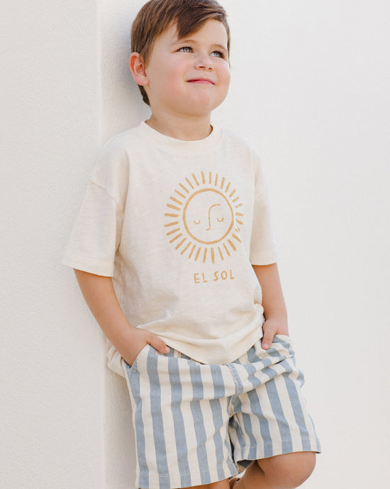Pantalón corto denim rayas- RYLEE + CRU