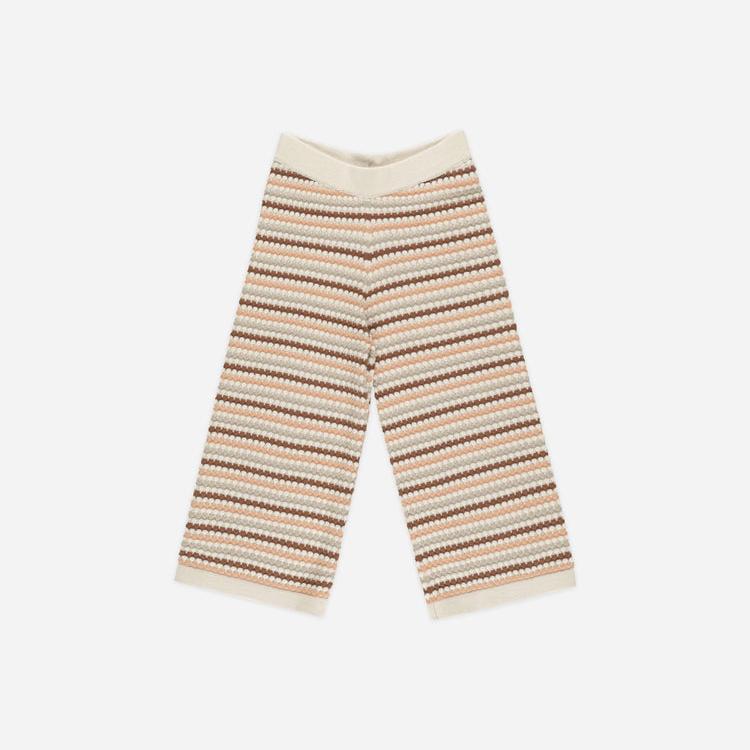 Pantalón de punto de pierna ancha con rayas de colores - RYLEE + CRU