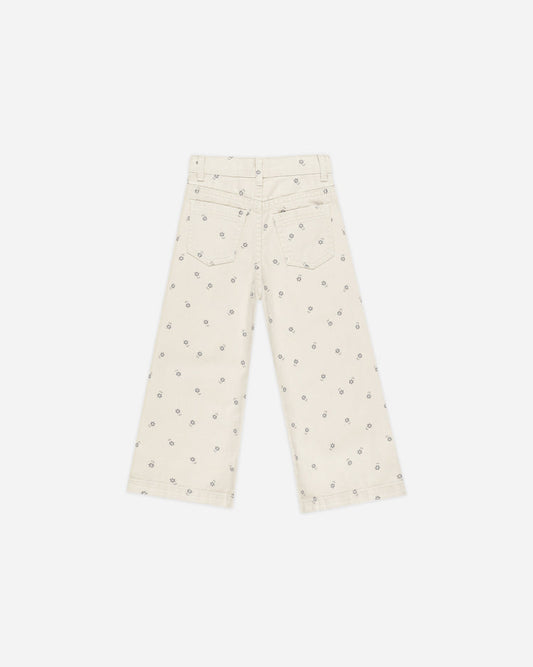 Pantalón de sarga estampado flores - RYLEE + CRU