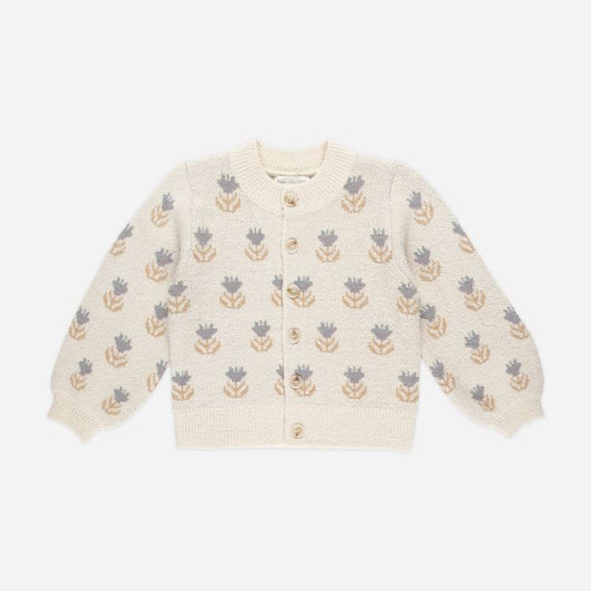 Cárdigan jacquard de flores - RYLEE + CRU