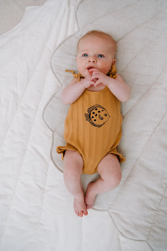 Pelele de canalé estampado pez- SPROET & SPROUT