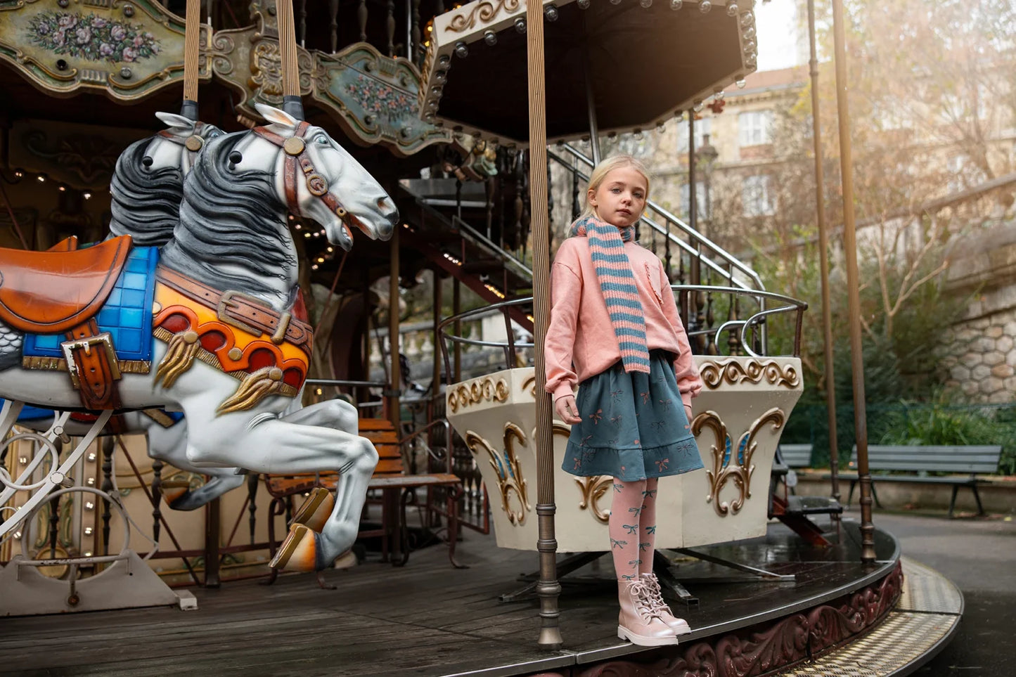 Falda volantes estampado de lazos- SPROET & SPROUT