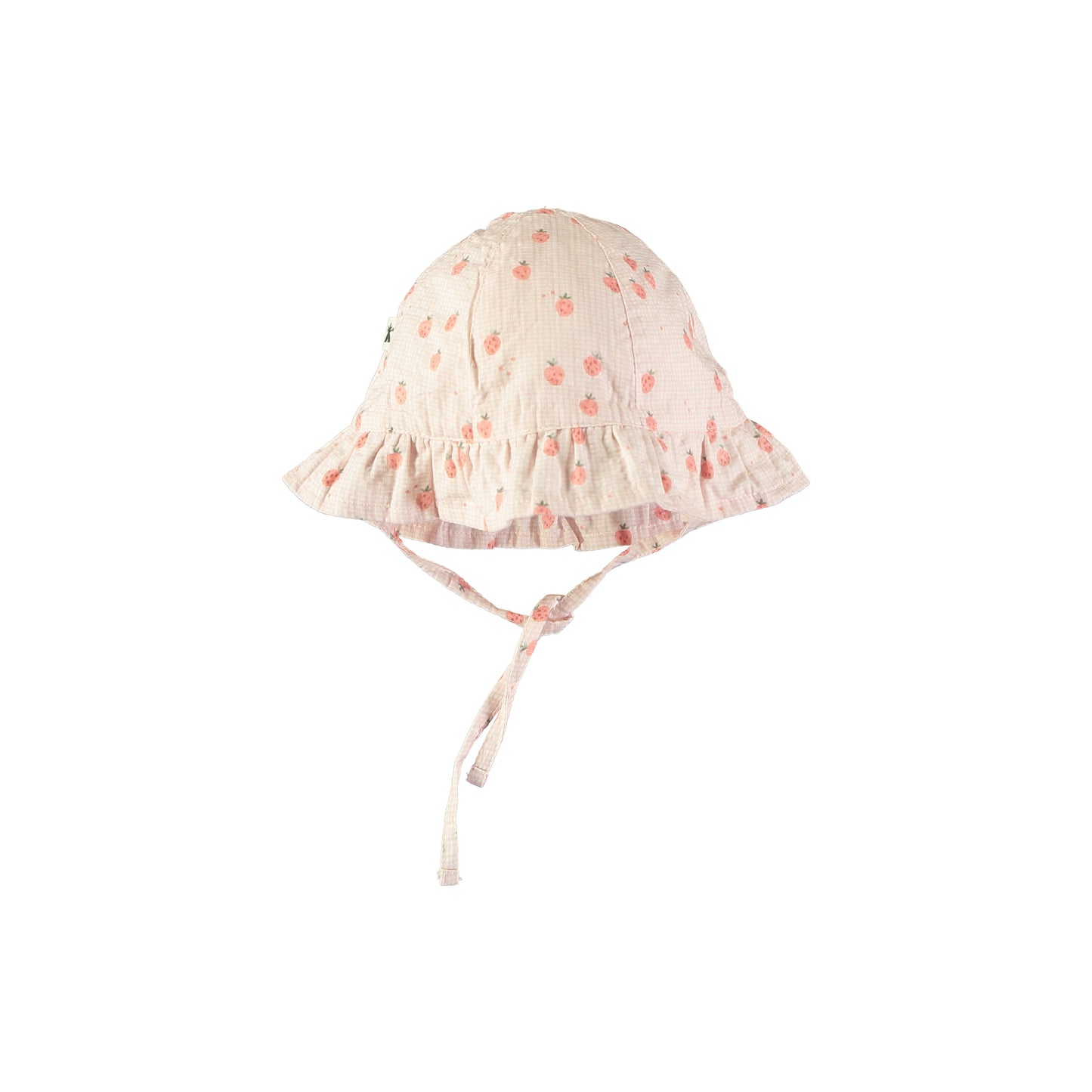 Gorro con volante estampado de fresas- PETIT INDI