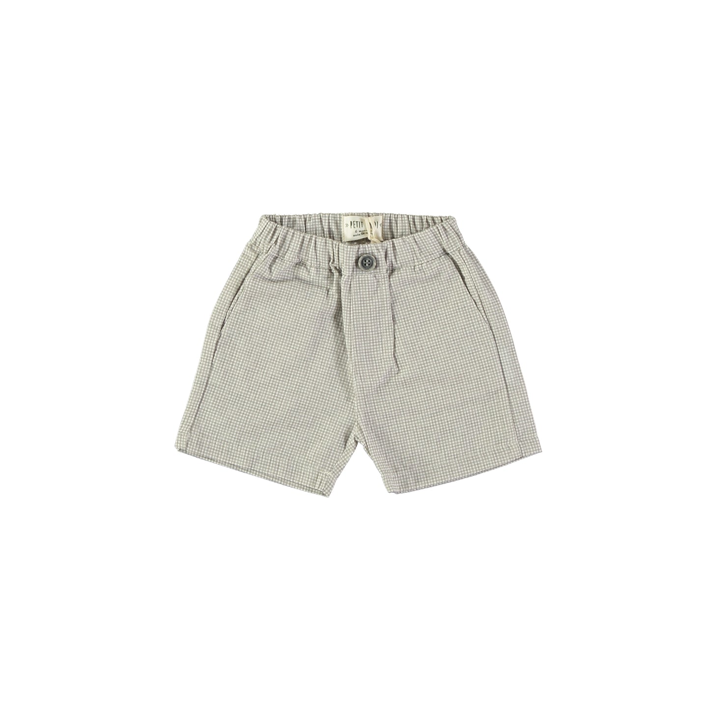Bermudas cuadro vichy gris- PETIT INDI