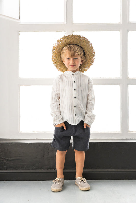 Bermudas de gasa negras- PETIT INDI