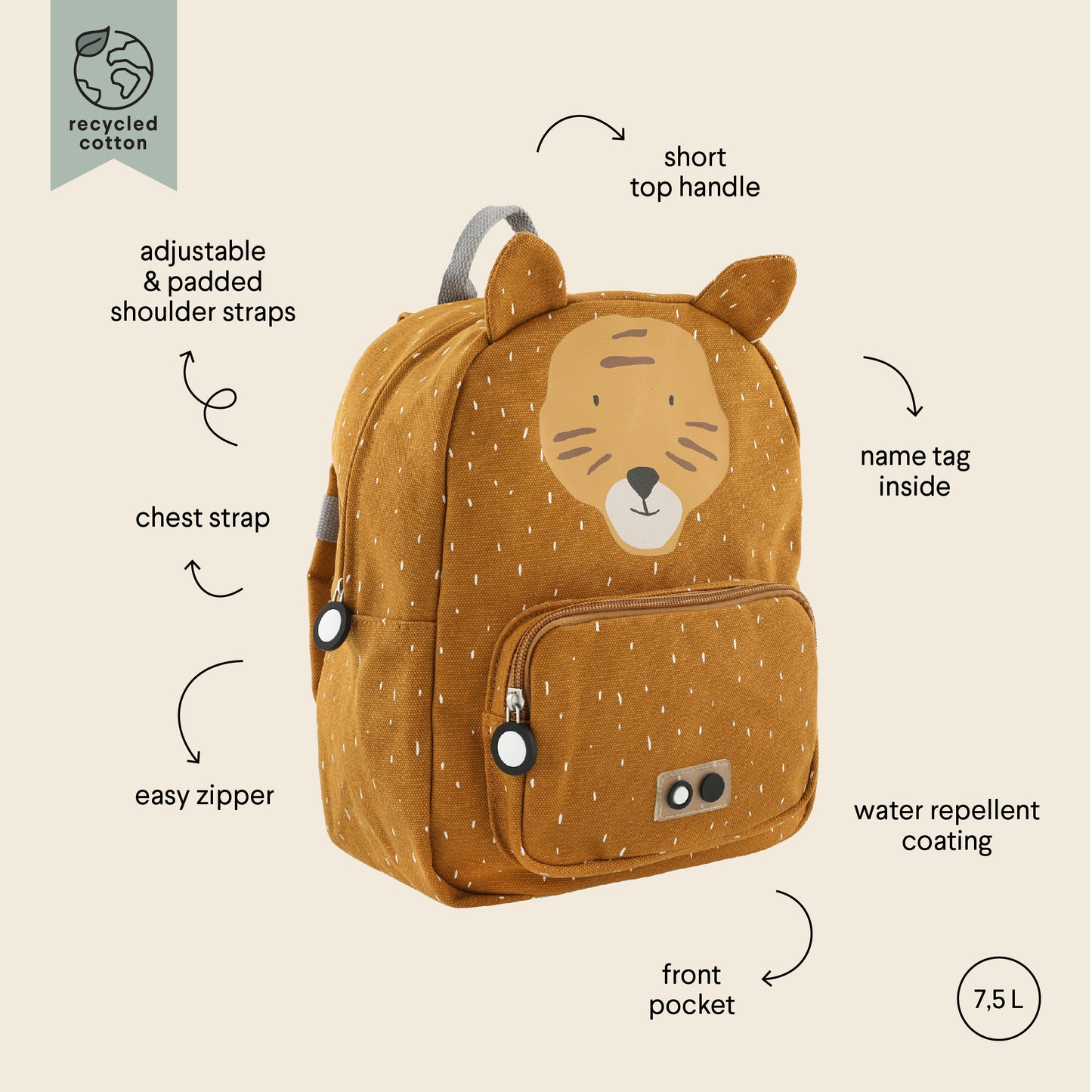 Mochila de animales mediana Tigre - TRIXIE