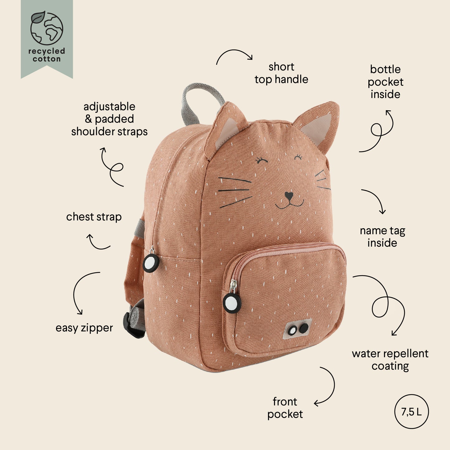 Mochila de animales mediana Gato - TRIXIE