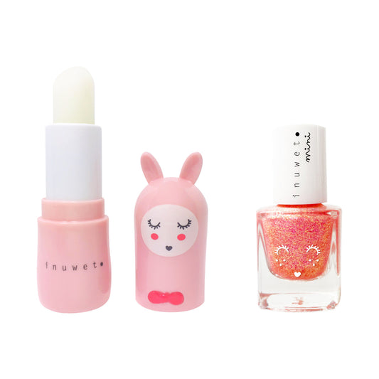 Pack bálsamo labial y esmalte de uñas FRESA- INUWET