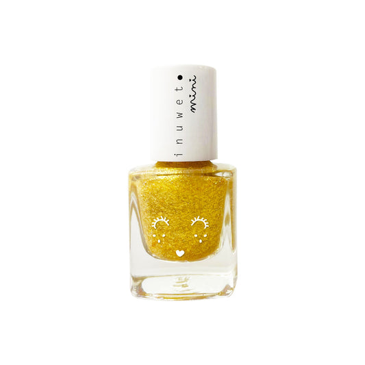 Esmalte de uñas Purpurina Dorada - olor Papaya- INUWET
