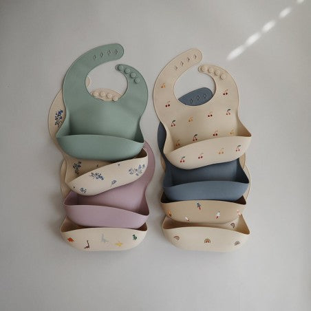 Babero silicona print Rocket- MUSHIE