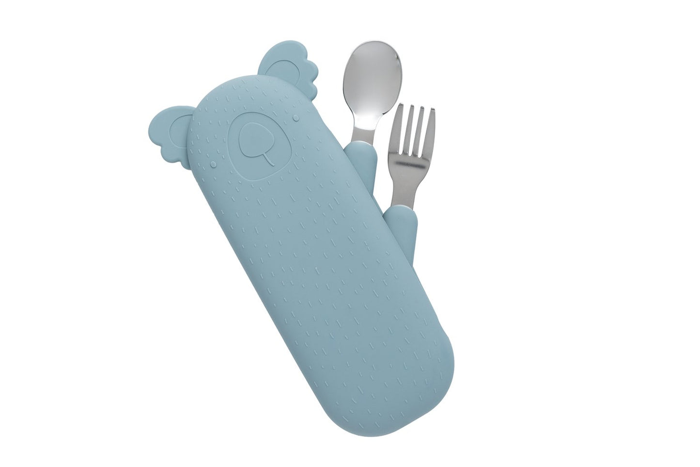 Juego de cubiertos con estuche de Koala Azul- THE COTTON CLOUD