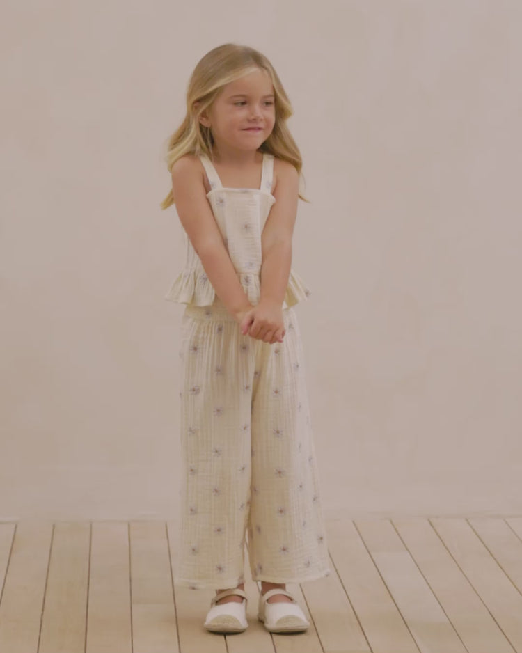 Conjunto top + pantalón bordado blue daisies- RYLEE + CRU
