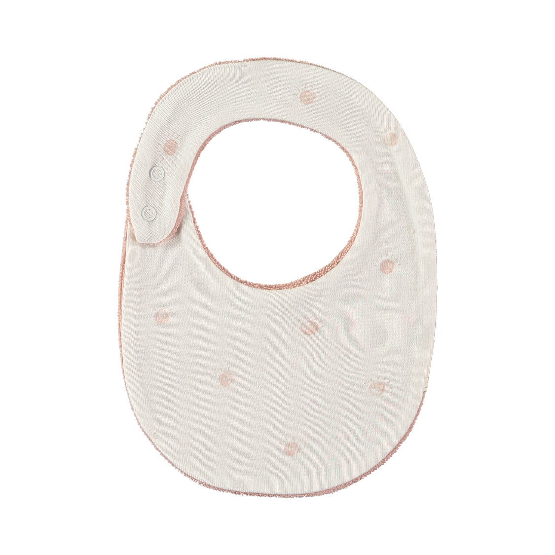 Babero reversible ENJOY estampado SUN en rosa- LILLYMOM