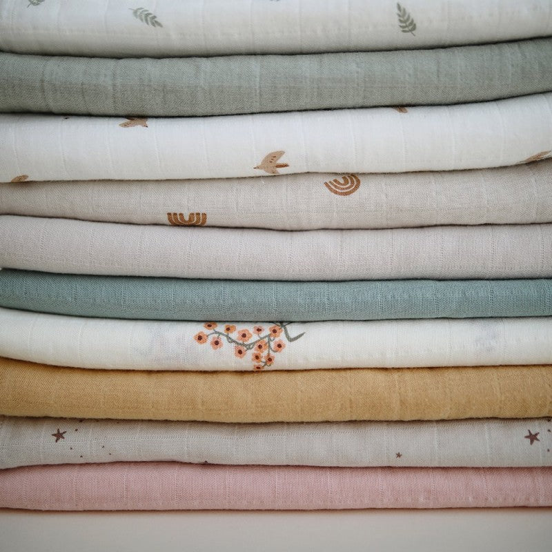 Muselina estampada Hojas- MUSHIE