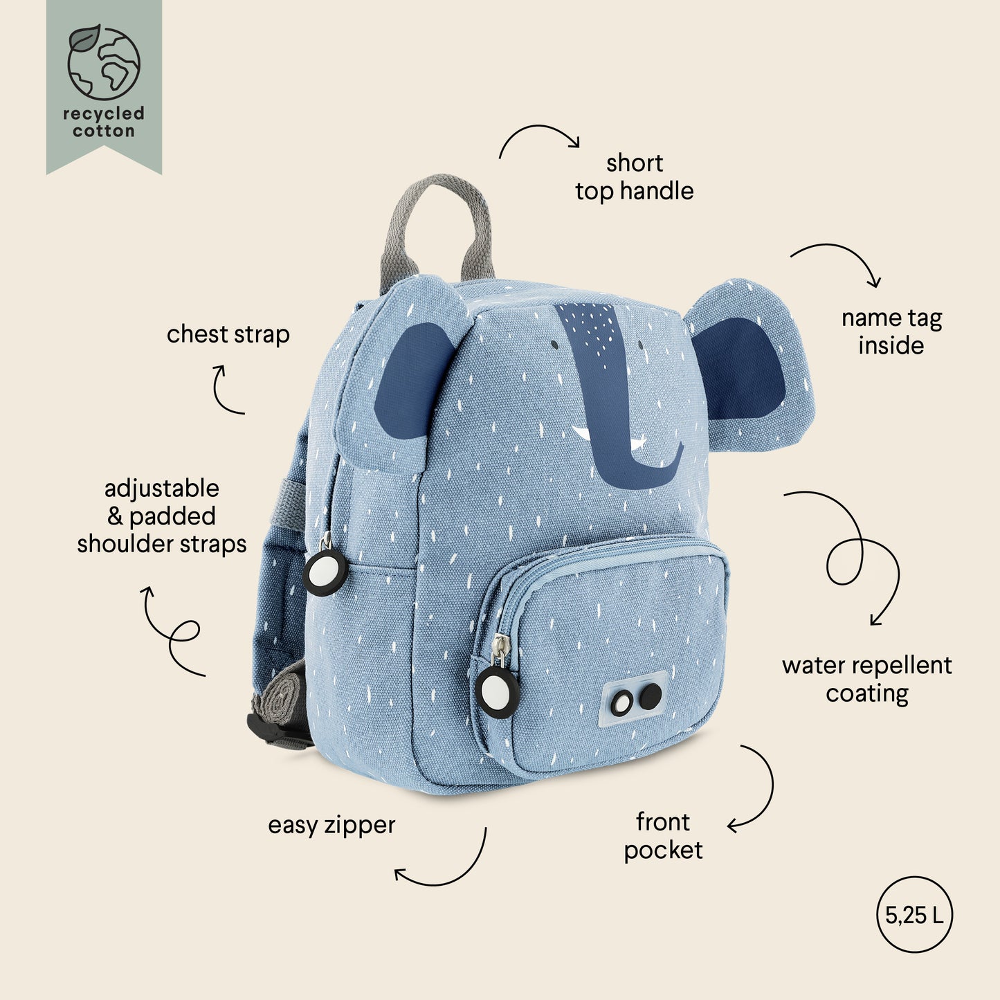 Mochila de animales Pequeña Elefante- TRIXIE