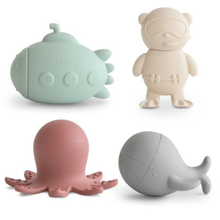 Pack 4 Piezas VIDA MARINA Baño Solid Multi- MUSHIE