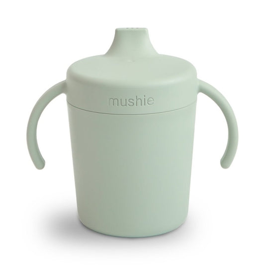 Taza didáctica con asas Verde- MUSHIE