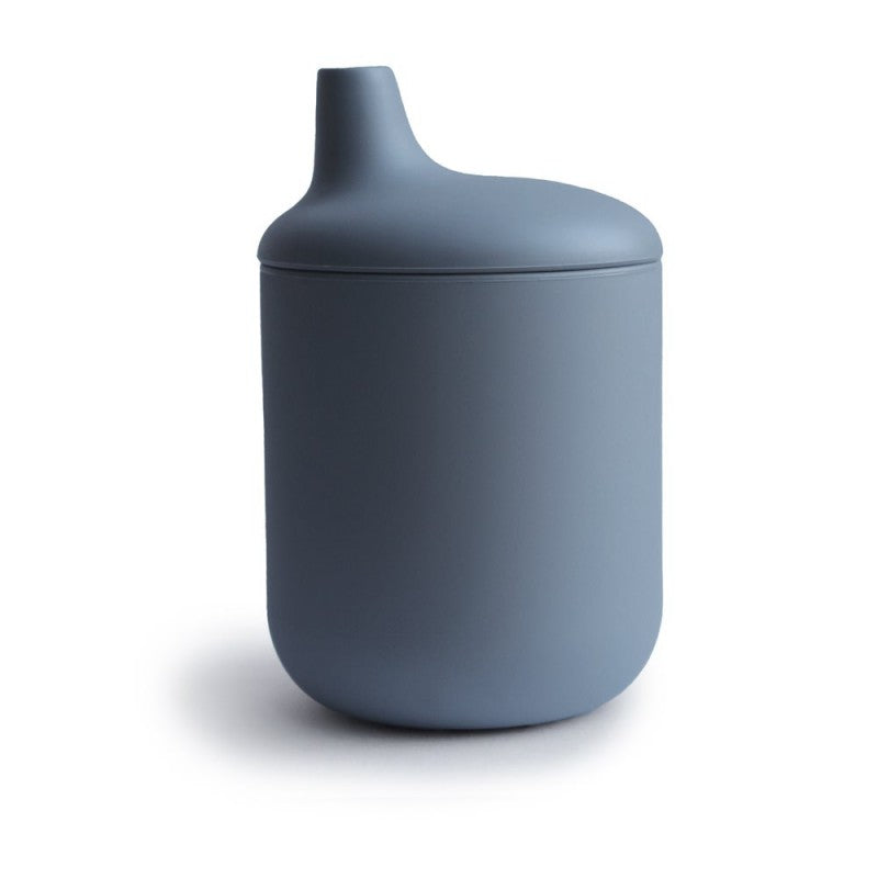 Taza didáctica silicona azul oscuro- MUSHIE