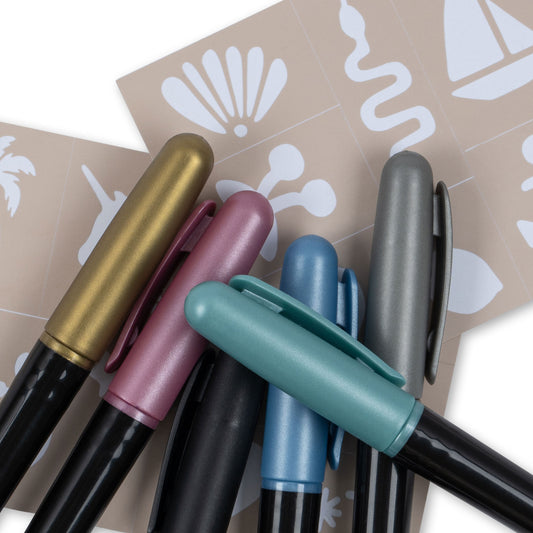 Juego de bolígrafos para tatuajes-KONGES SLØJD