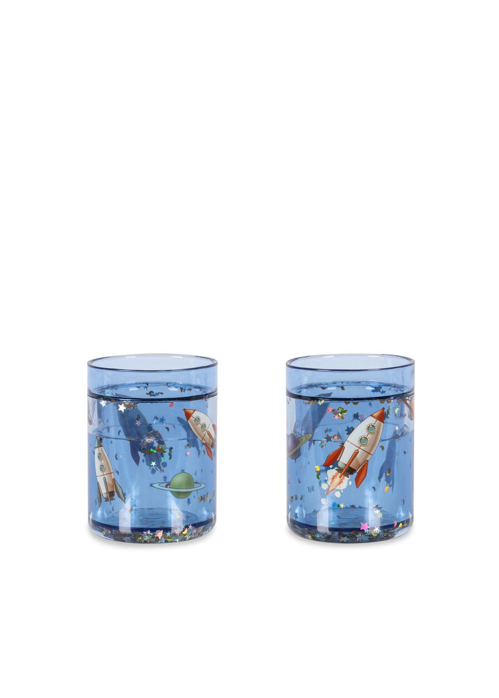 Vaso con purpurina multicolor- -KONGES SLØJD