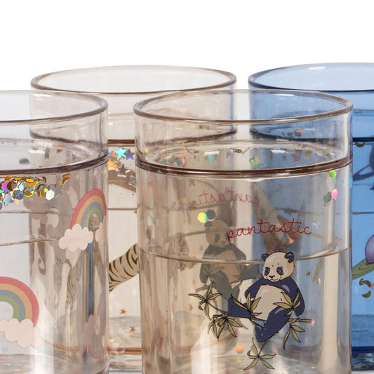 Vaso con purpurina Azul- -KONGES SLØJD