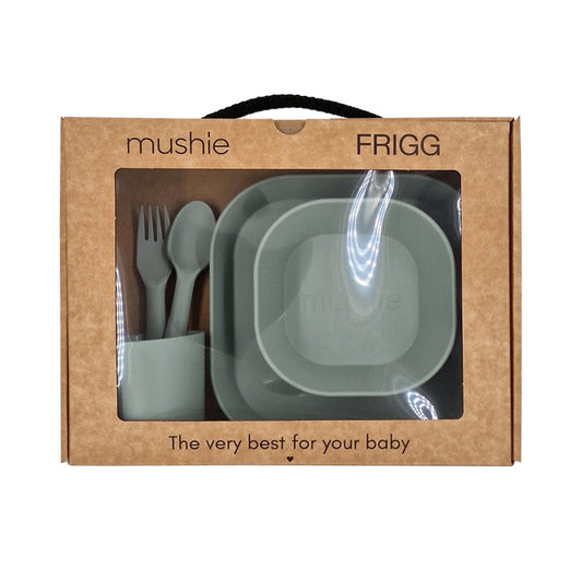 Vajilla Bebé 5 Piezas Verde Sage- MUSHIE