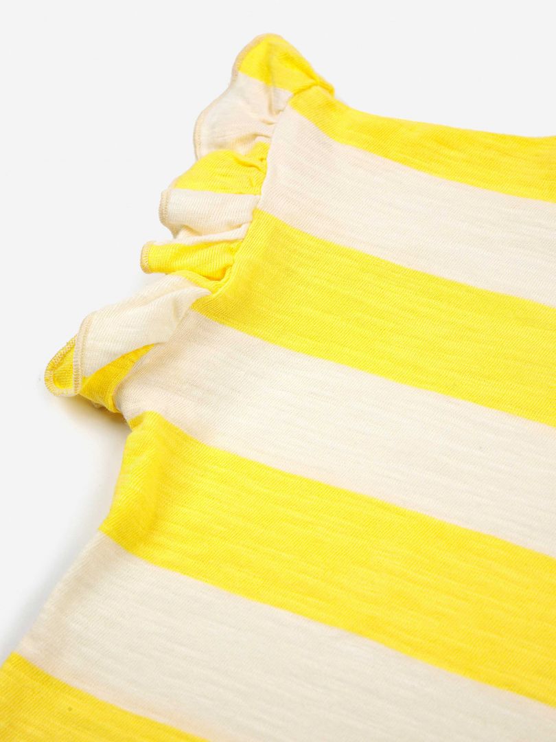 Camiseta rayas amarillas con volantes- BOBO CHOSES