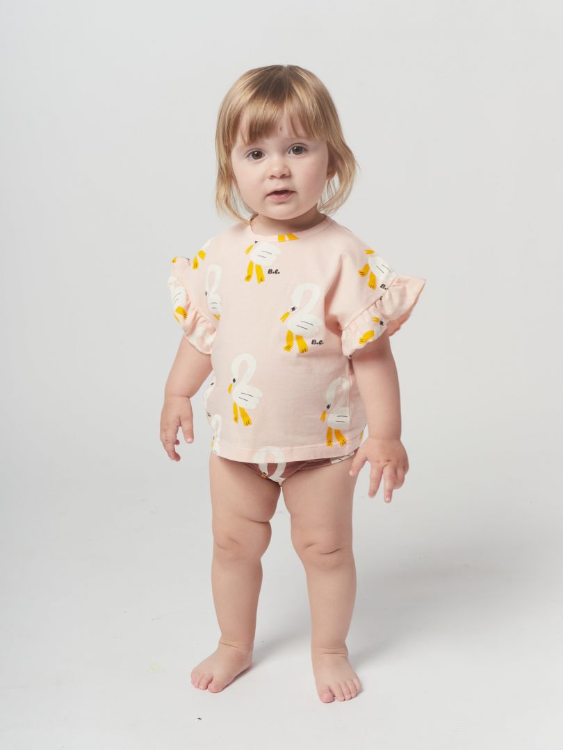 Camiseta estampado pelícano con volantes- BOBO CHOSES