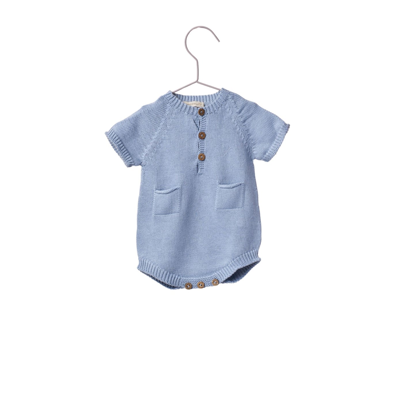 Pelele de tricot celeste- WEDOBLE
