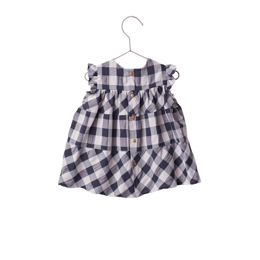 Vestido cuadro vichy azul- WEDOBLE