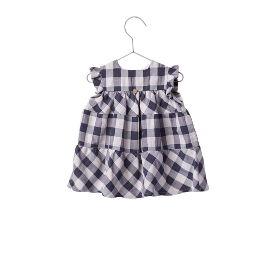 Vestido cuadro vichy azul- WEDOBLE