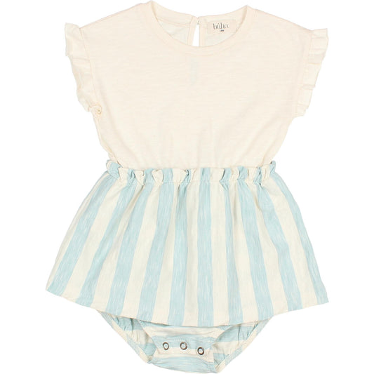 Vestido combinado de rayas BB- BÚHO