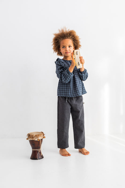 Pantalones con cordón y volante- PETIT INDI