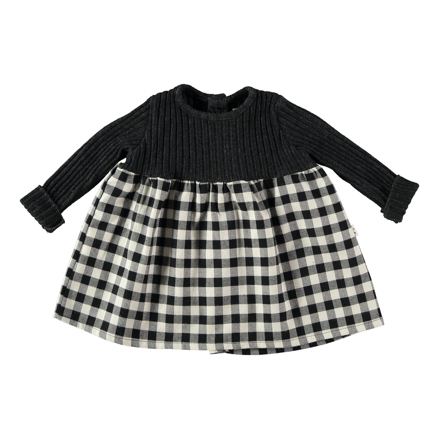 Vestido combinado de cuadros- PETIT INDI