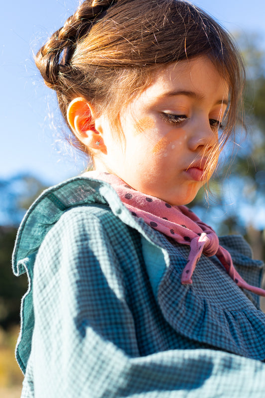 Vestido de cuadros verdes - PETIT INDI