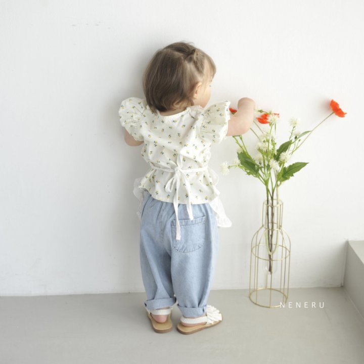Pantalón con goma denim- Neneru
