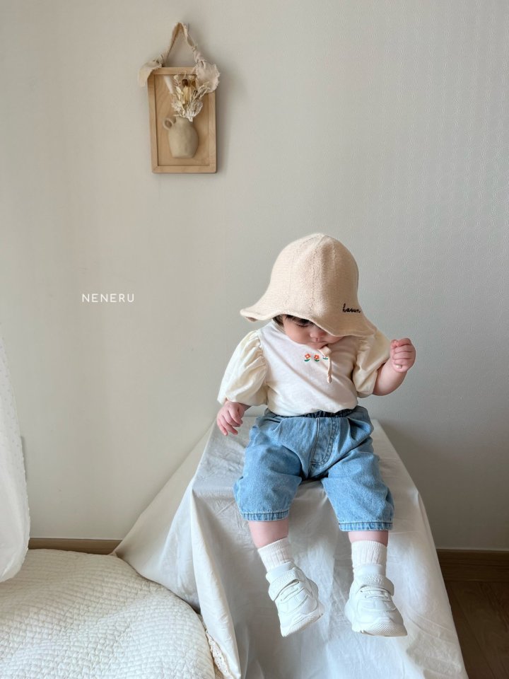 Pantalón con goma denim- Neneru