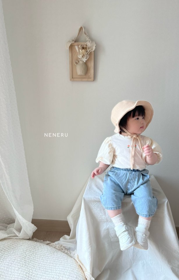 Pantalón con goma denim- Neneru
